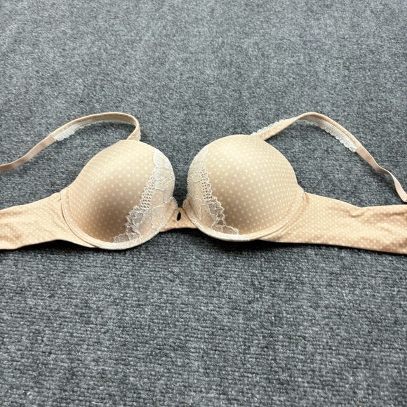 VICTORIA’S SECRET Women Body by Victoria Perfect Shape Nude/White Polka Dot 34B - Picture 1 of 4